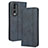 Leather Case Stands Flip Cover Holder BY4 for Huawei Honor 70 5G Blue