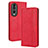 Leather Case Stands Flip Cover Holder BY4 for Huawei Honor 70 5G Red