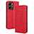 Leather Case Stands Flip Cover Holder BY4 for Huawei Honor 80 SE 5G Red