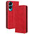 Leather Case Stands Flip Cover Holder BY4 for Huawei Honor 90 Lite 5G Red