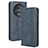 Leather Case Stands Flip Cover Holder BY4 for Huawei Honor Magic5 Pro 5G Blue