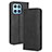 Leather Case Stands Flip Cover Holder BY4 for Huawei Honor X8 5G Black