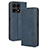 Leather Case Stands Flip Cover Holder BY4 for Huawei Honor X8a 4G Blue