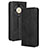 Leather Case Stands Flip Cover Holder BY4 for Huawei Honor X9b 5G Black