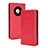 Leather Case Stands Flip Cover Holder BY4 for Huawei Mate 40 Pro Red