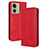 Leather Case Stands Flip Cover Holder BY4 for Motorola Moto Edge (2023) 5G Red