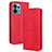 Leather Case Stands Flip Cover Holder BY4 for Motorola Moto Edge Plus (2023) 5G Red