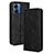 Leather Case Stands Flip Cover Holder BY4 for Motorola Moto G14 Black