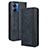 Leather Case Stands Flip Cover Holder BY4 for Motorola Moto G14 Blue