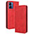 Leather Case Stands Flip Cover Holder BY4 for Motorola Moto G14 Red