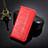 Leather Case Stands Flip Cover Holder BY4 for Nokia C10 Red