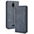 Leather Case Stands Flip Cover Holder BY4 for Nokia C100 Blue