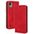 Leather Case Stands Flip Cover Holder BY4 for Nokia C110 Red