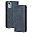 Leather Case Stands Flip Cover Holder BY4 for Nokia C12 Pro Blue