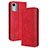 Leather Case Stands Flip Cover Holder BY4 for Nokia C12 Pro Red