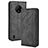 Leather Case Stands Flip Cover Holder BY4 for Nokia C200 Black
