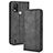 Leather Case Stands Flip Cover Holder BY4 for Nokia C21 Plus Black