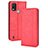 Leather Case Stands Flip Cover Holder BY4 for Nokia C21 Plus Red