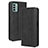 Leather Case Stands Flip Cover Holder BY4 for Nokia G22 Black