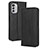 Leather Case Stands Flip Cover Holder BY4 for Nokia G60 5G Black