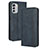 Leather Case Stands Flip Cover Holder BY4 for Nokia G60 5G Blue