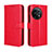 Leather Case Stands Flip Cover Holder BY4 for OnePlus Ace 2 5G Red