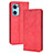 Leather Case Stands Flip Cover Holder BY4 for OnePlus Nord CE 2 5G Red