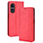 Leather Case Stands Flip Cover Holder BY4 for Oppo A1 Pro 5G Red