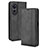 Leather Case Stands Flip Cover Holder BY4 for Oppo A1x 5G Black
