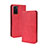 Leather Case Stands Flip Cover Holder BY4 for Oppo A55S 5G Red