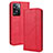 Leather Case Stands Flip Cover Holder BY4 for Oppo A77 4G Red