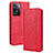 Leather Case Stands Flip Cover Holder BY4 for Oppo A77s Red