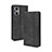 Leather Case Stands Flip Cover Holder BY4 for Oppo A96 5G Black