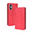 Leather Case Stands Flip Cover Holder BY4 for Oppo F21 Pro 5G Red