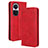 Leather Case Stands Flip Cover Holder BY4 for Oppo Reno10 5G Red