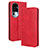 Leather Case Stands Flip Cover Holder BY4 for Oppo Reno10 Pro+ Plus 5G Red