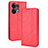 Leather Case Stands Flip Cover Holder BY4 for Oppo Reno9 5G Red