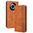 Leather Case Stands Flip Cover Holder BY4 for Realme 11 Pro 5G Brown