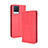 Leather Case Stands Flip Cover Holder BY4 for Realme 8 4G Red