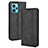 Leather Case Stands Flip Cover Holder BY4 for Realme 9 4G Black