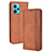 Leather Case Stands Flip Cover Holder BY4 for Realme 9 Pro+ Plus 5G Brown