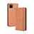 Leather Case Stands Flip Cover Holder BY4 for Realme C12 Brown