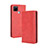 Leather Case Stands Flip Cover Holder BY4 for Realme C12 Red