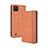 Leather Case Stands Flip Cover Holder BY4 for Realme C20 Brown