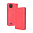 Leather Case Stands Flip Cover Holder BY4 for Realme C20 Red