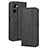 Leather Case Stands Flip Cover Holder BY4 for Realme C33 Black