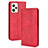 Leather Case Stands Flip Cover Holder BY4 for Realme C35 Red