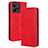 Leather Case Stands Flip Cover Holder BY4 for Realme C53 Red