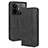 Leather Case Stands Flip Cover Holder BY4 for Realme GT Neo6 5G Black