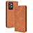 Leather Case Stands Flip Cover Holder BY4 for Realme GT2 Pro 5G Brown